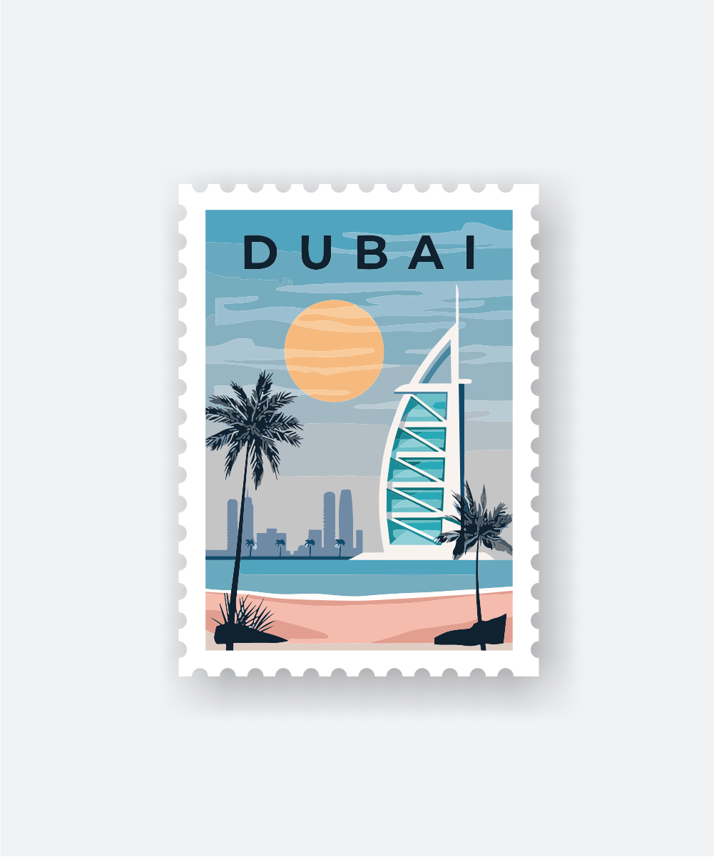 dubai travel sticker