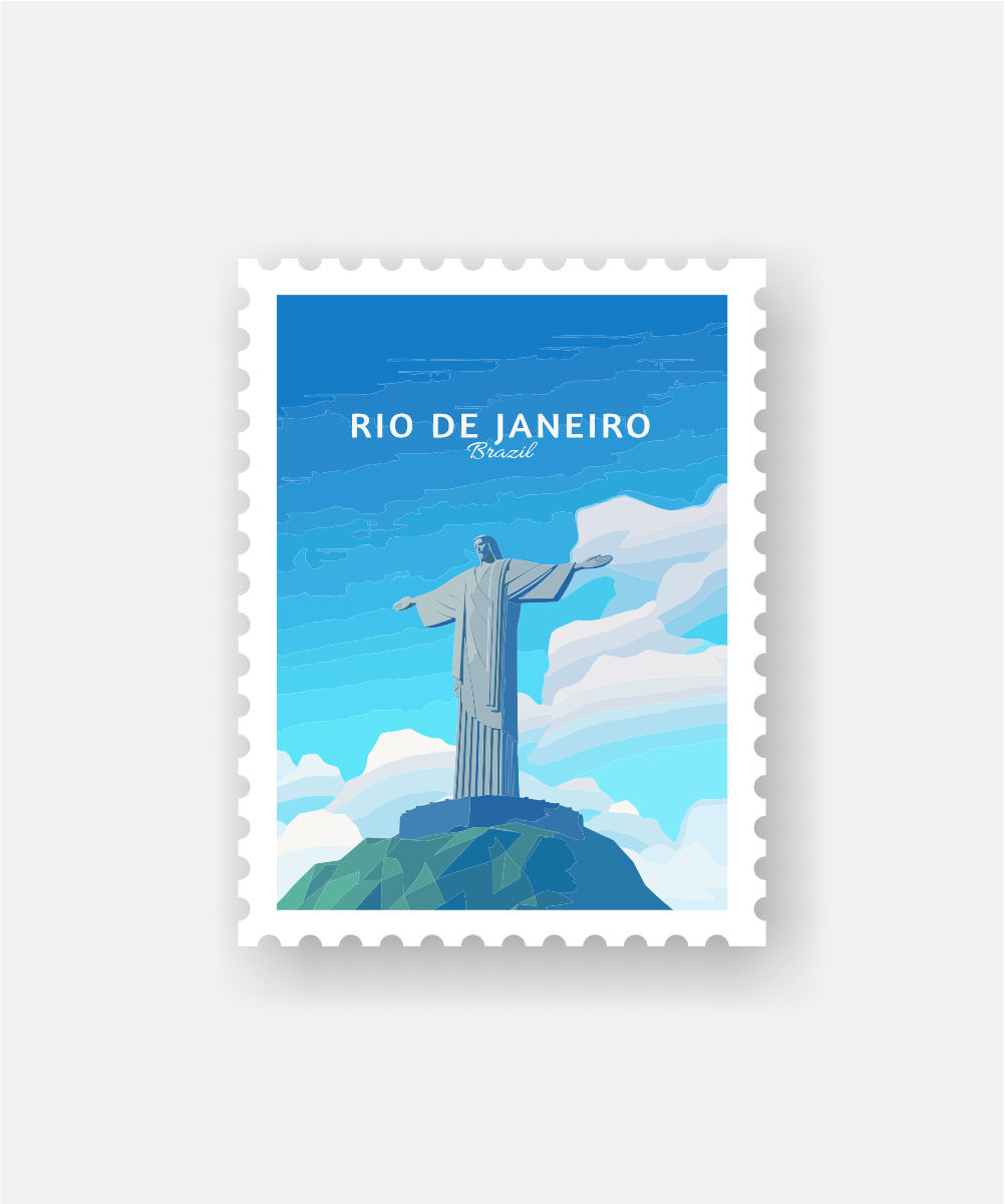Rio De Janeiro Travel Sticker Premium Christ the Redeemer Statue 1 rio de janeiro travel sticker