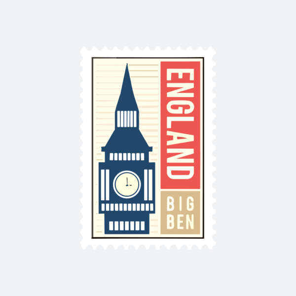 england travel sticker