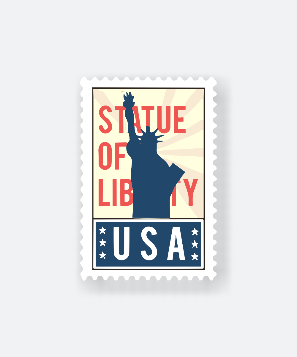 Statue Of Liberty USA Travel Sticker 1 statue of liberty sticker