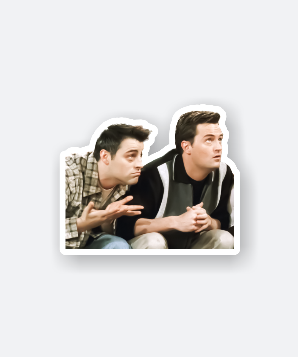 Trendy Joey and Chandler Friends Sticker Funny Duo 1 joey and chandler friends sticker