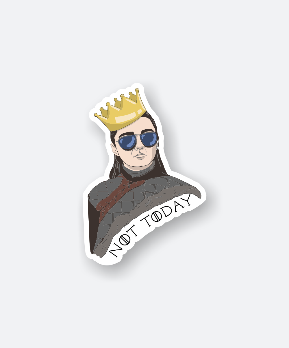 not today jon snow sticker