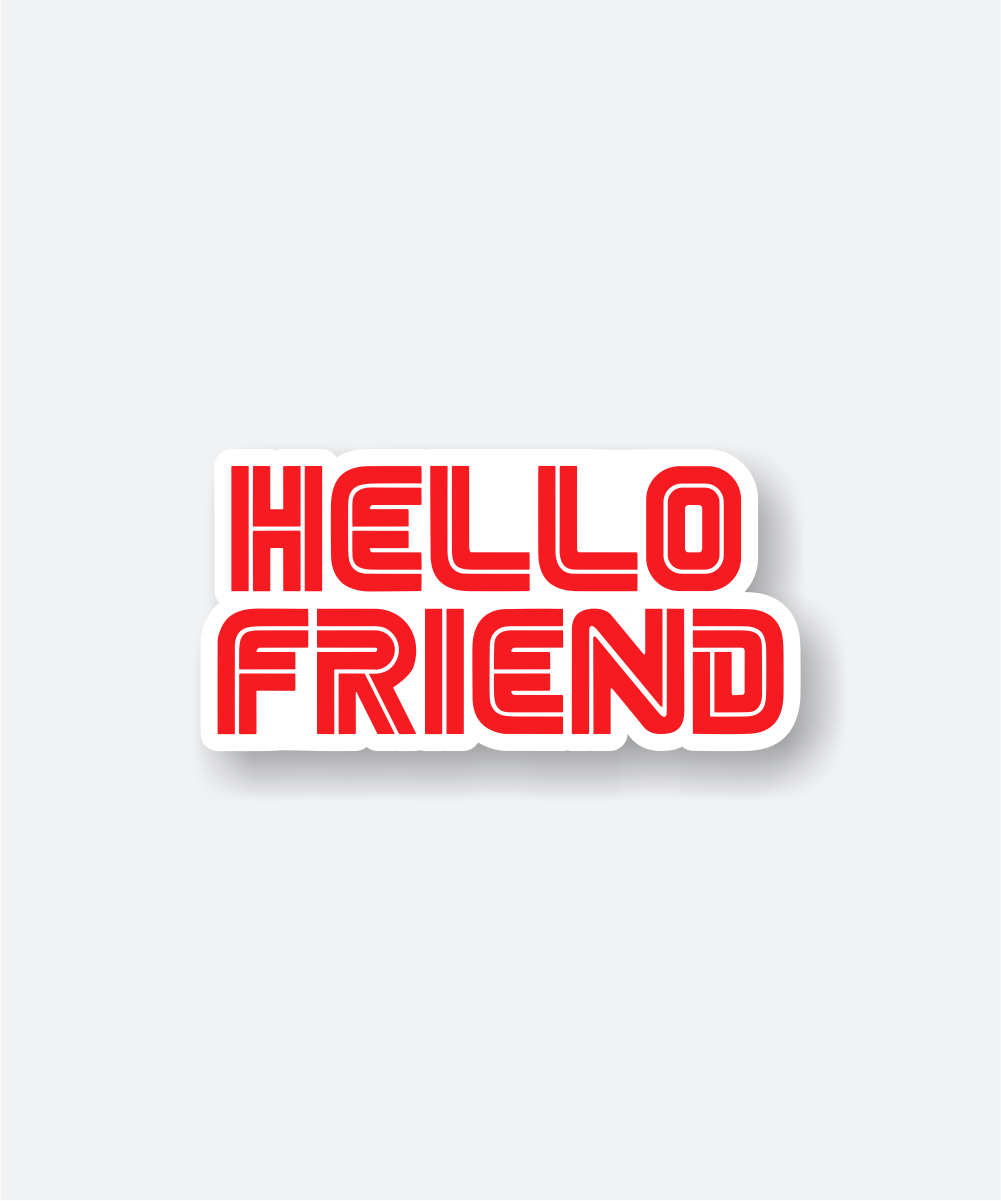 hello friend sticker