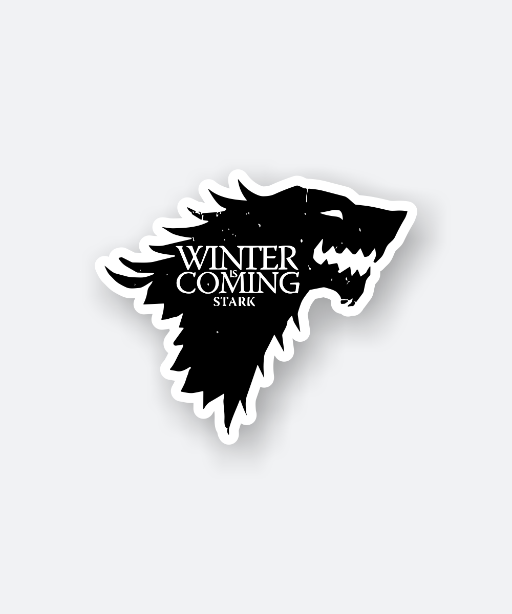 winter is coming stark sticker