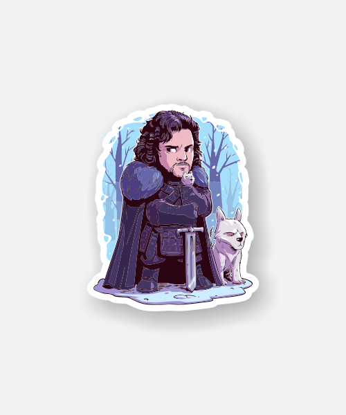 john snow cartoon sticker