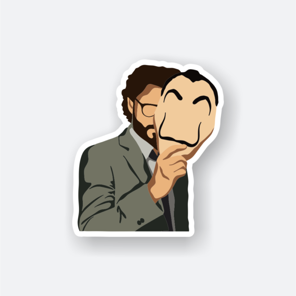 professor mask sticker
