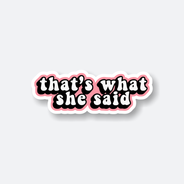 that's what she said sticker