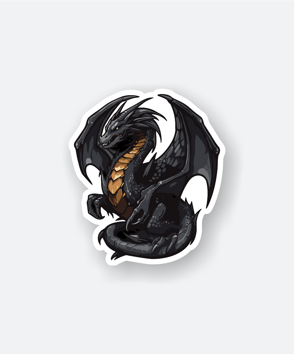 got black dragon sticker