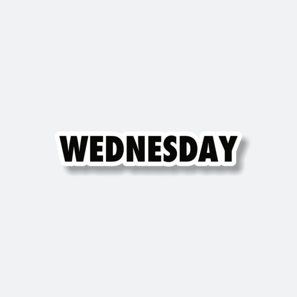 wednesday text sticker