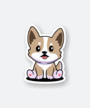 Winsome Puppy Sticker featuring a cute puppy