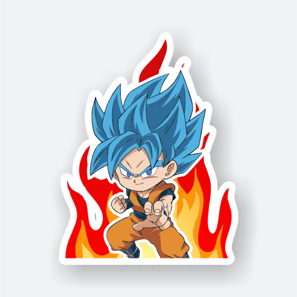 goku super saiyan blue anime sticker