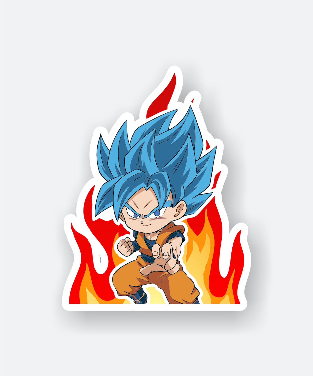 goku super saiyan blue anime sticker