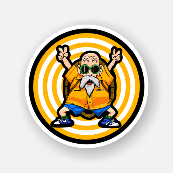 master roshi dragon ball anime sticker