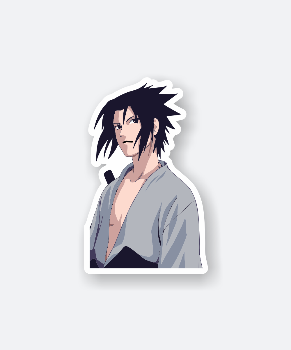 Sasuke Uchiha Anime Sticker with Serious Expression 1 sasuke uchiha anime sticker