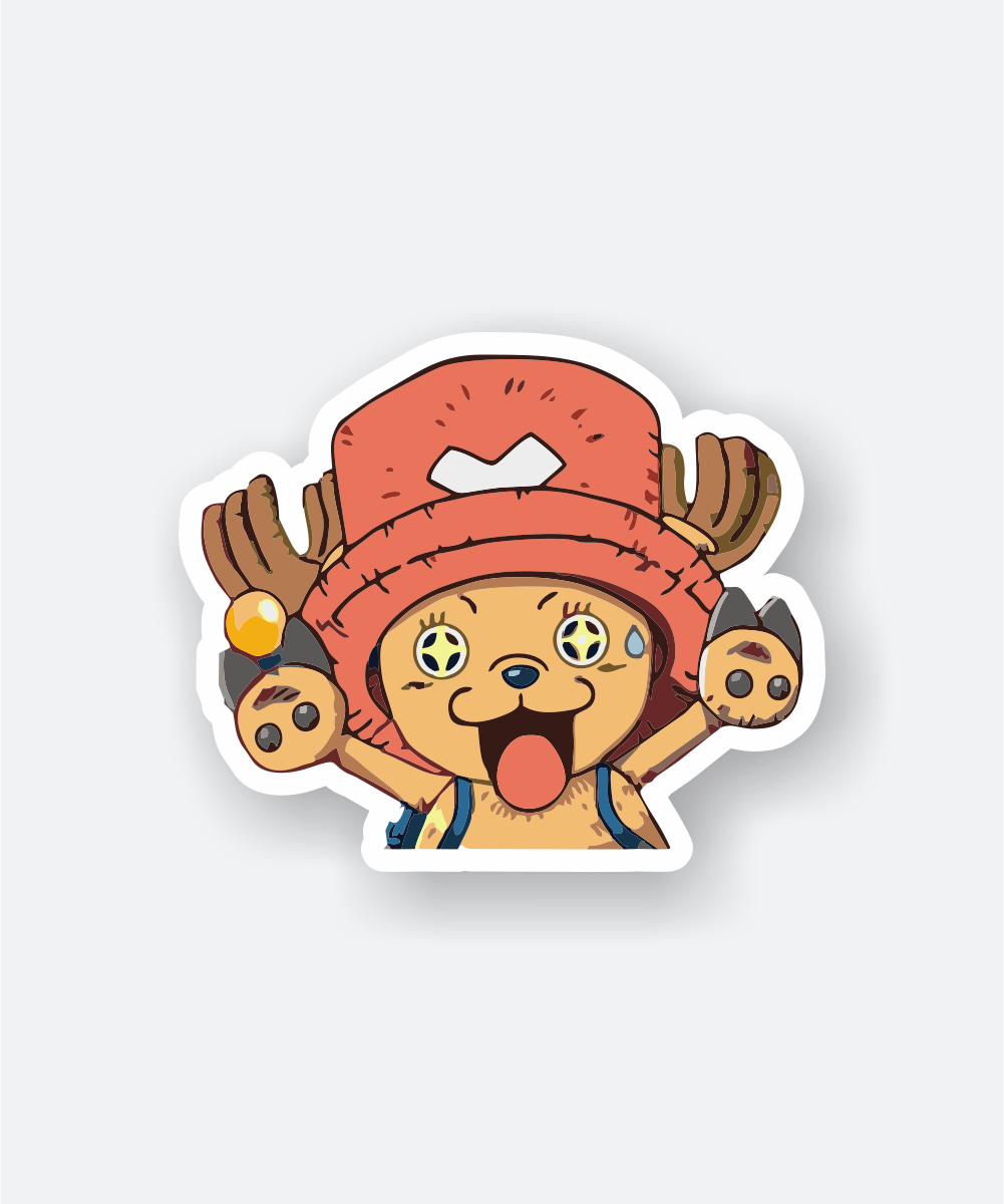 Amazing Doctor Tony Chopper One Piece Vinyl Sticker with Cute Expression 1 doctor tony chopper vinyl sticker