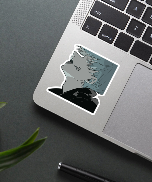 toge inumaki jujutsu kaisen sticker on laptop surface showing cool anime character