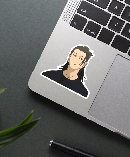 geto jujutsu kaisen sticker on laptop surface