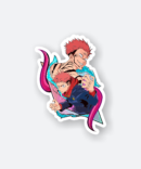 yuji itadori and sukuna sticker