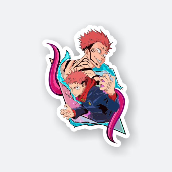 yuji itadori and sukuna sticker