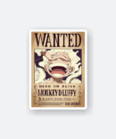 one piece sticker with luffy wanted poster design