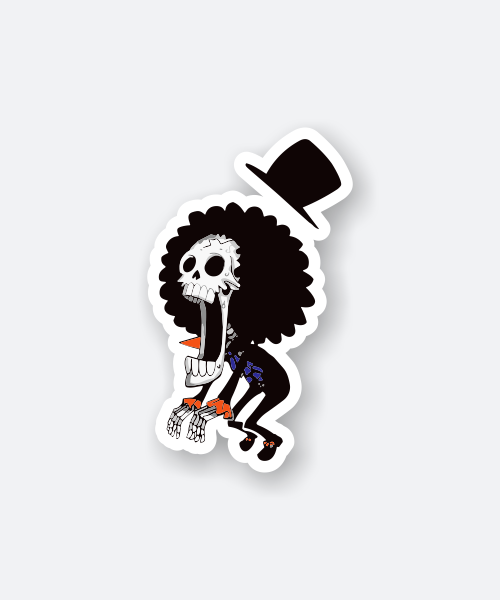 brook chibi one piece sticker