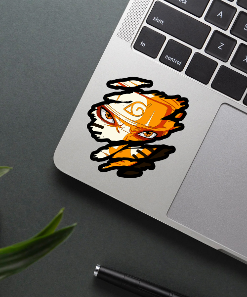 naruto anime sticker Naruto furious face applied on phone case with vivid colors and sharp details