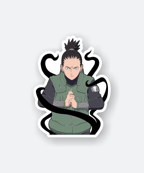 naruto anime sticker Shikamaru Nara with shadow smoke effect