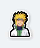 naruto anime sticker featuring minato namikaze smiling portrait