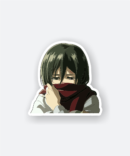 shy mikasa ackerman attack on titan sticker