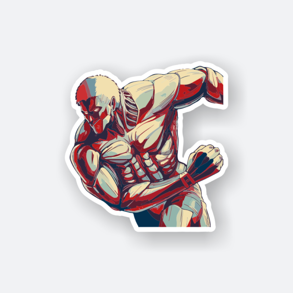 armored titan anime sticker