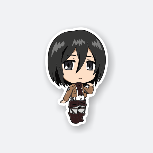 chibi mikasa attack on titan sticker