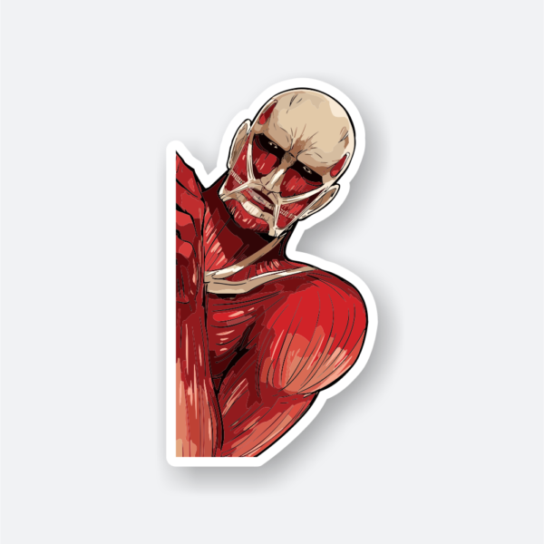 bashful colossal titan attack on titan sticker