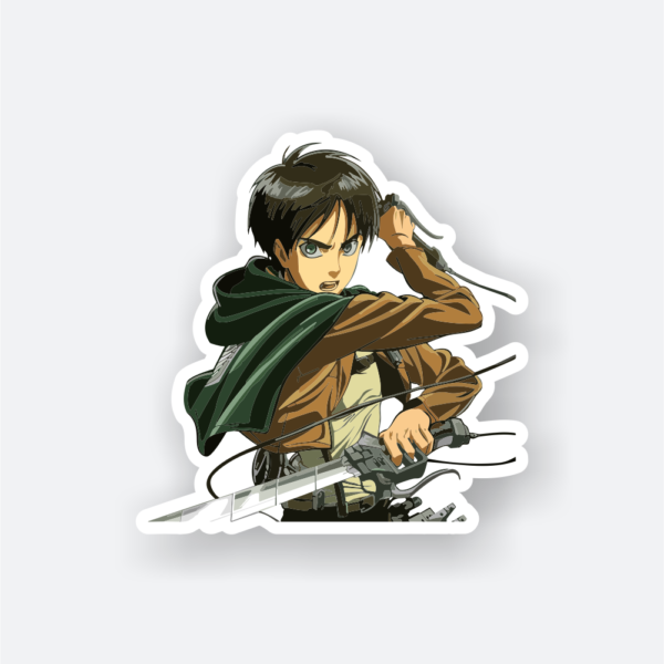 eren battle gear attack on titan sticker