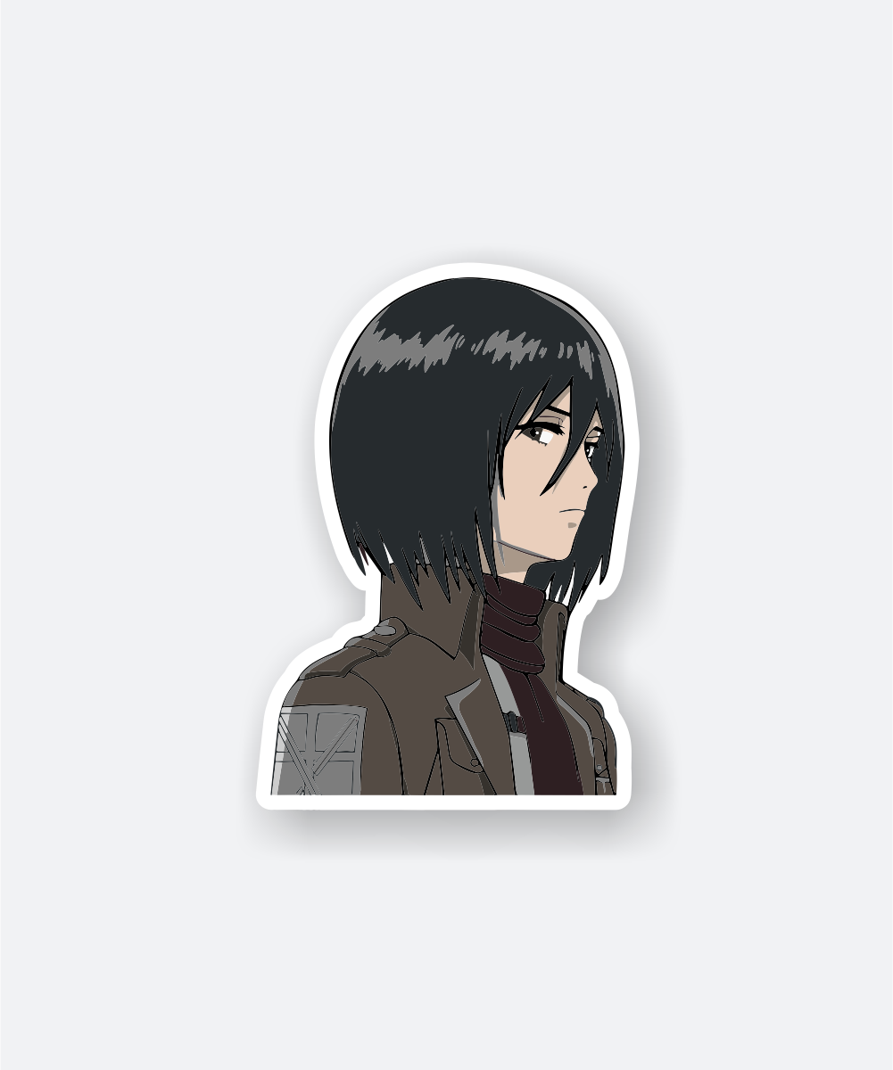 serious mikasa sticker