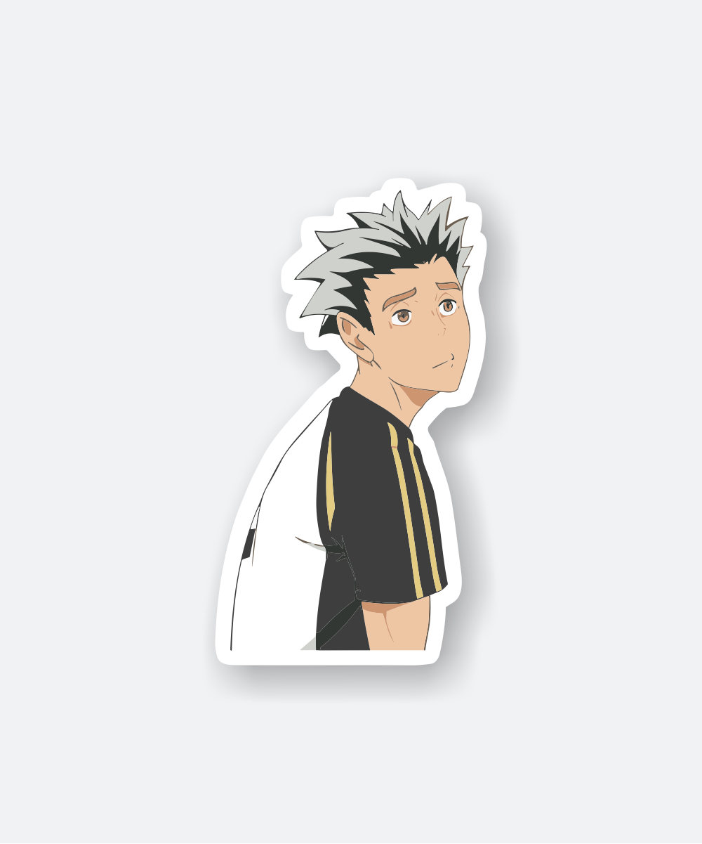 Reluctant Kotaro Bokuto Anime Sticker with Casual Volleyball Look 1 reluctant kotaro bokuto anime sticker