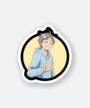 happy koshi sugawara anime sticker