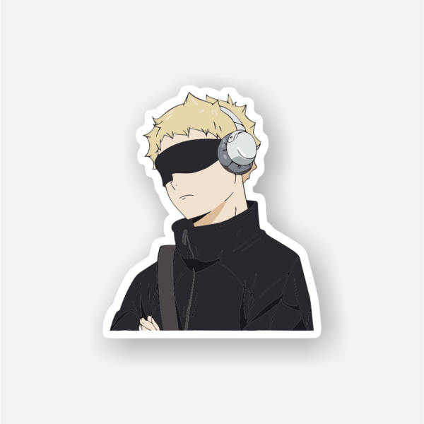 kei tsukishima in hoodie anime sticker