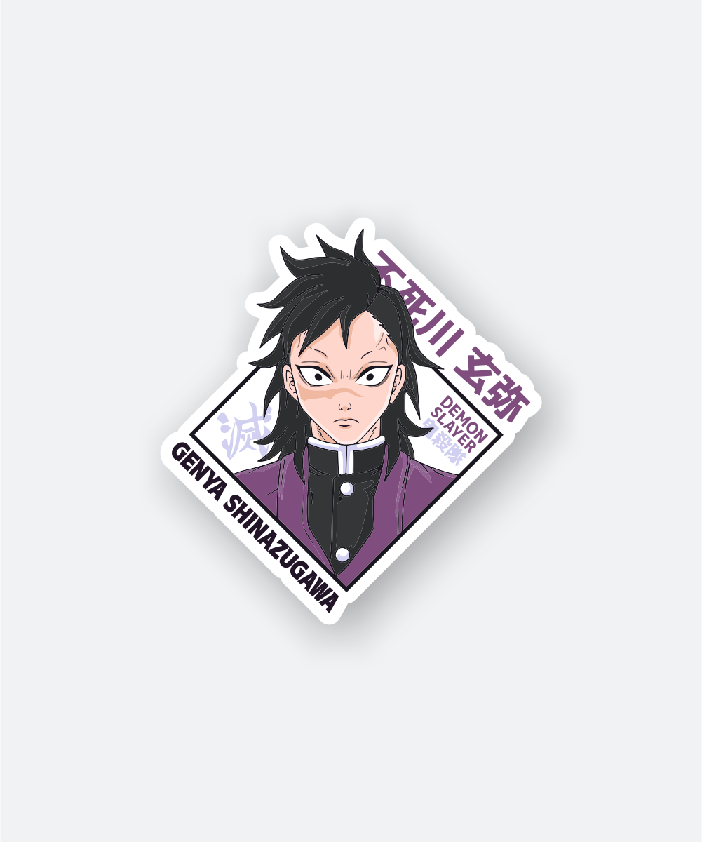genya shinazugawa demon slayer sticker