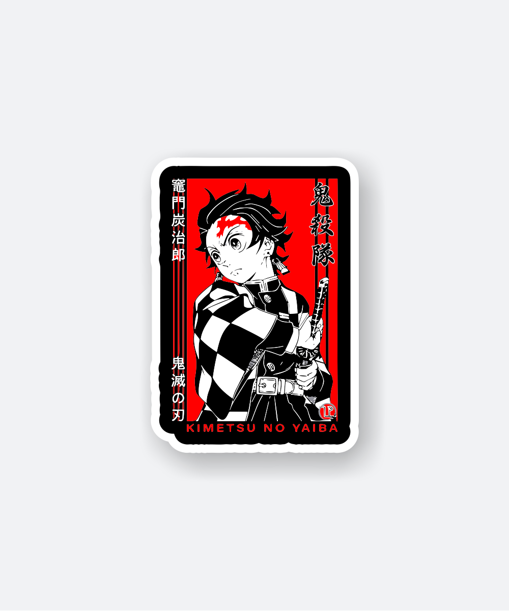 tanjiro kamado demon slayer sticker