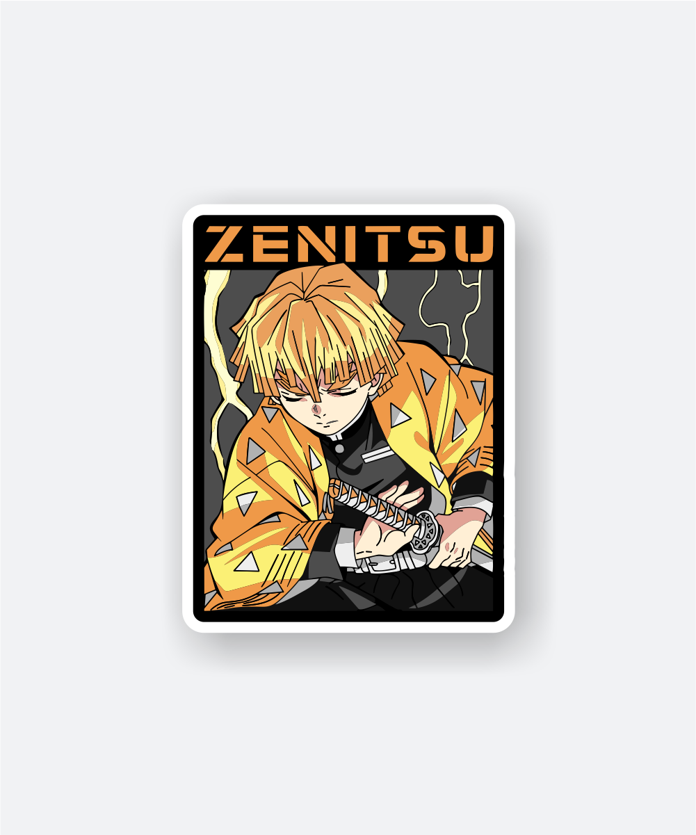 zenitsu agatsuma anime sticker