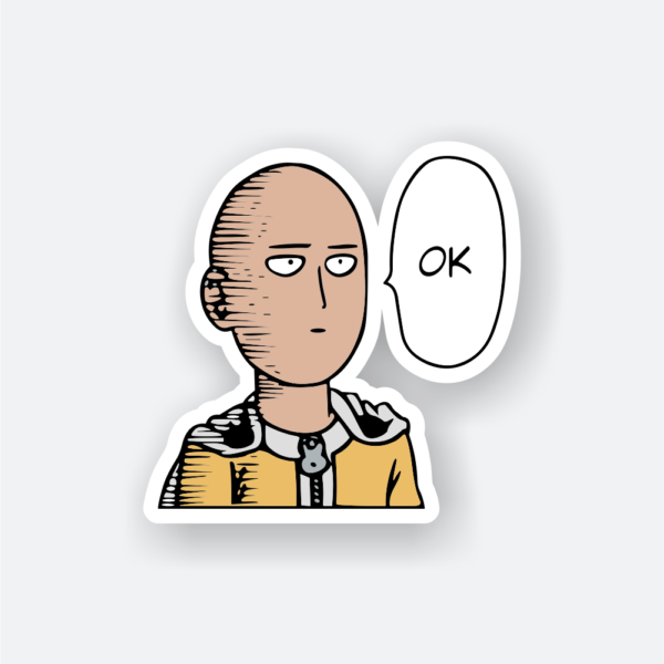 one punch man saitama sticker
