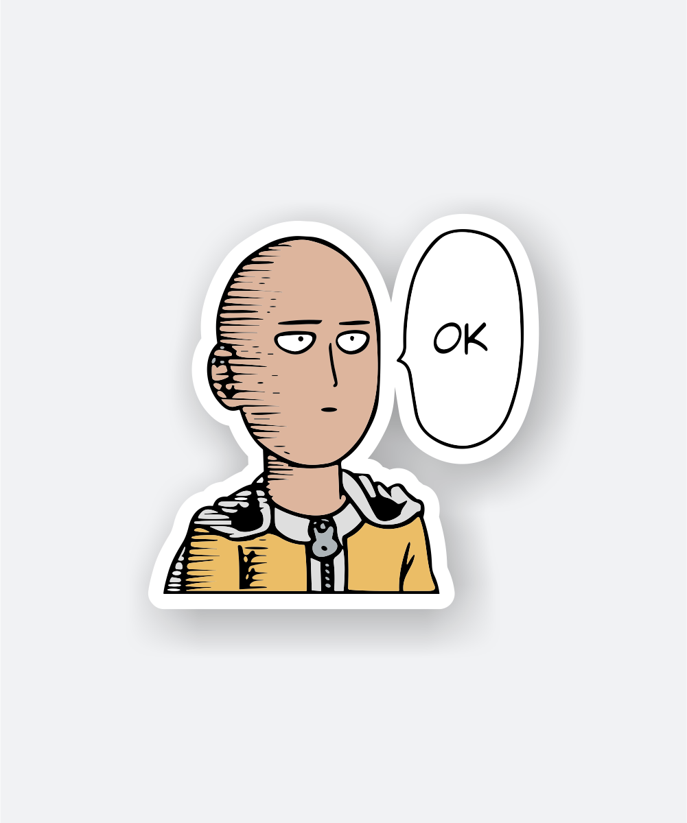 one punch man saitama sticker