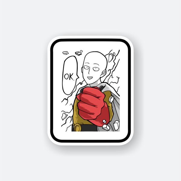 one punch man saitama sticker