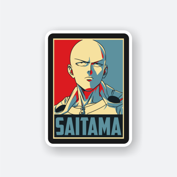saitama one punch man sticker