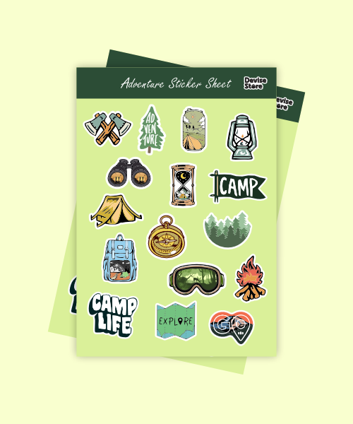 adventure mini sticker sheet