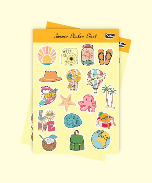 summer mini sticker sheet