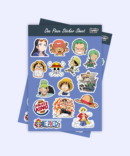 One Piece Mini Sticker Sheet with Luffy and Crew Characters
